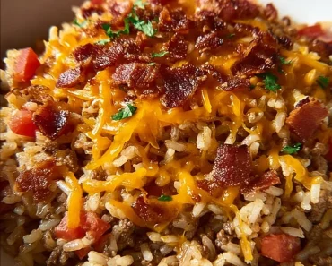 Bacon Cheeseburger Rice Skillet