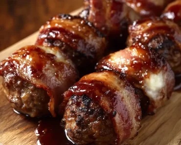 Cheddar-Stuffed BBQ Bacon Bombs