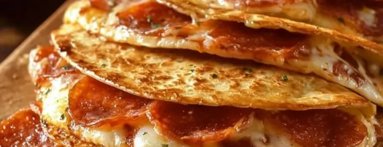 Pepperoni Cheese Pizza Quesadillas