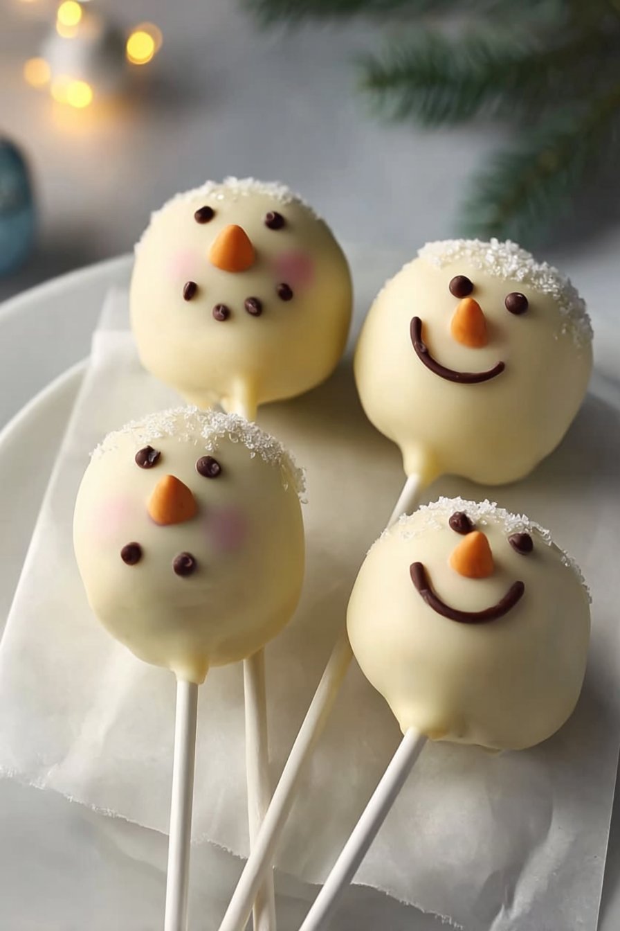 Snowman Cake Pops