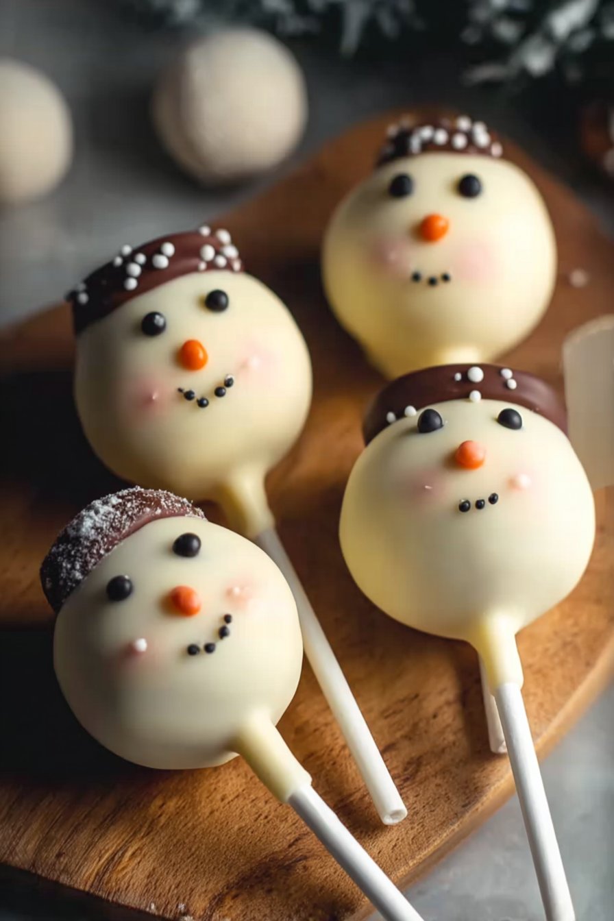 Snowman Cake Pops