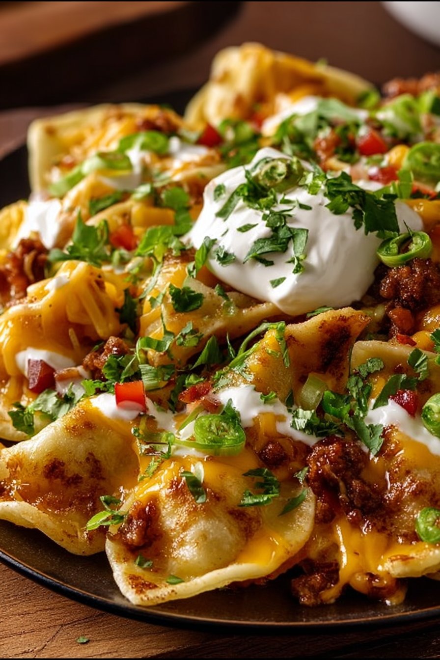 Loaded Pierogi Nachos