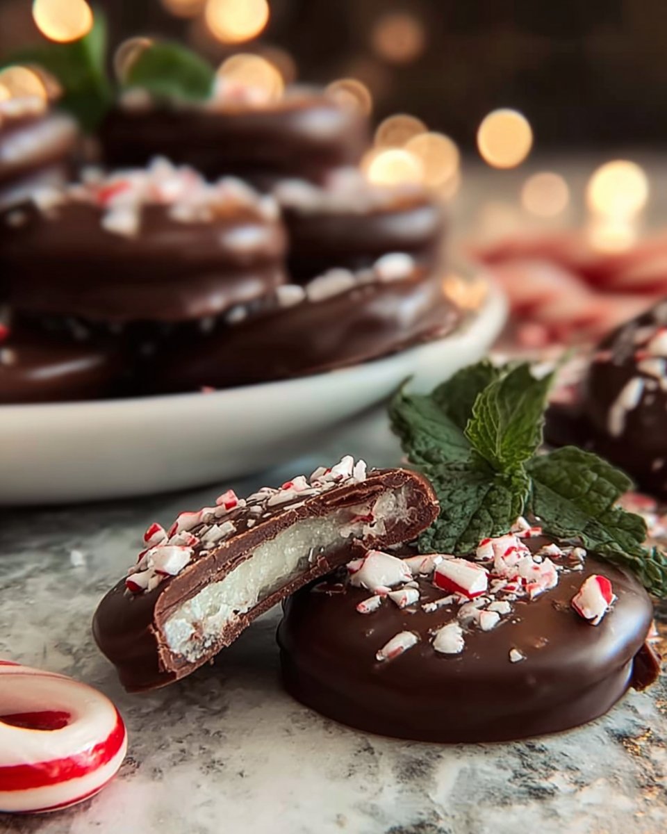 Homemade Christmas Peppermint Patties