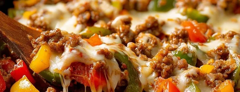 Cheesy Beef and Rice Skillet