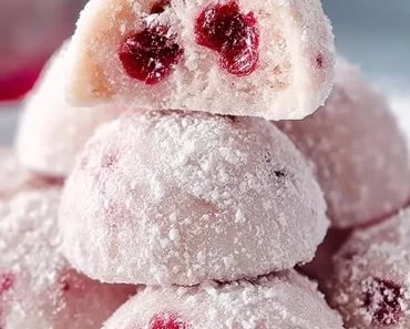 Cherry Snowball Cookies