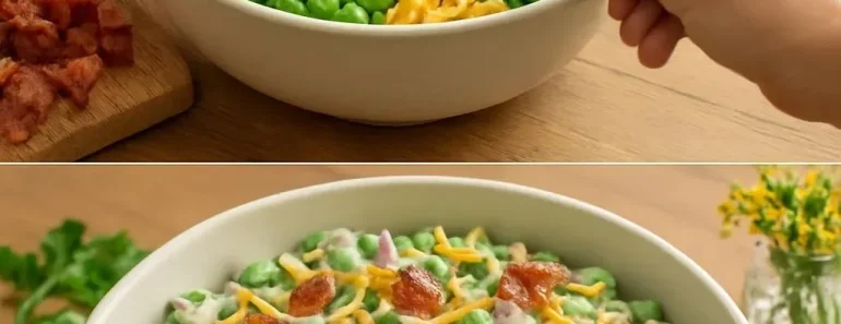 Creamy Bacon Pea Salad