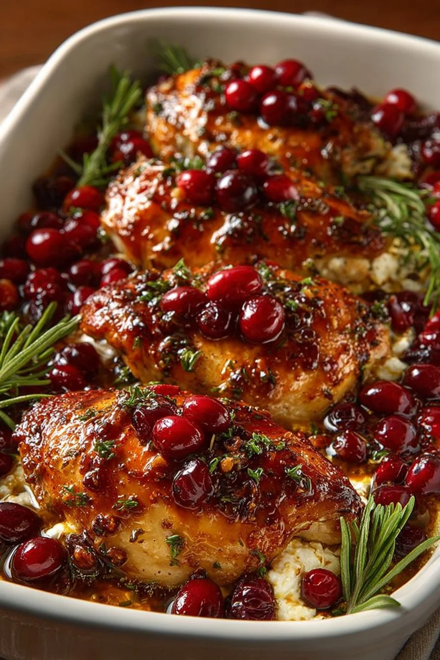 Honey Cranberry Chicken Bake with Ricotta Cheese – Easy, Flavor-Packed Dinner in 40 Minutes!