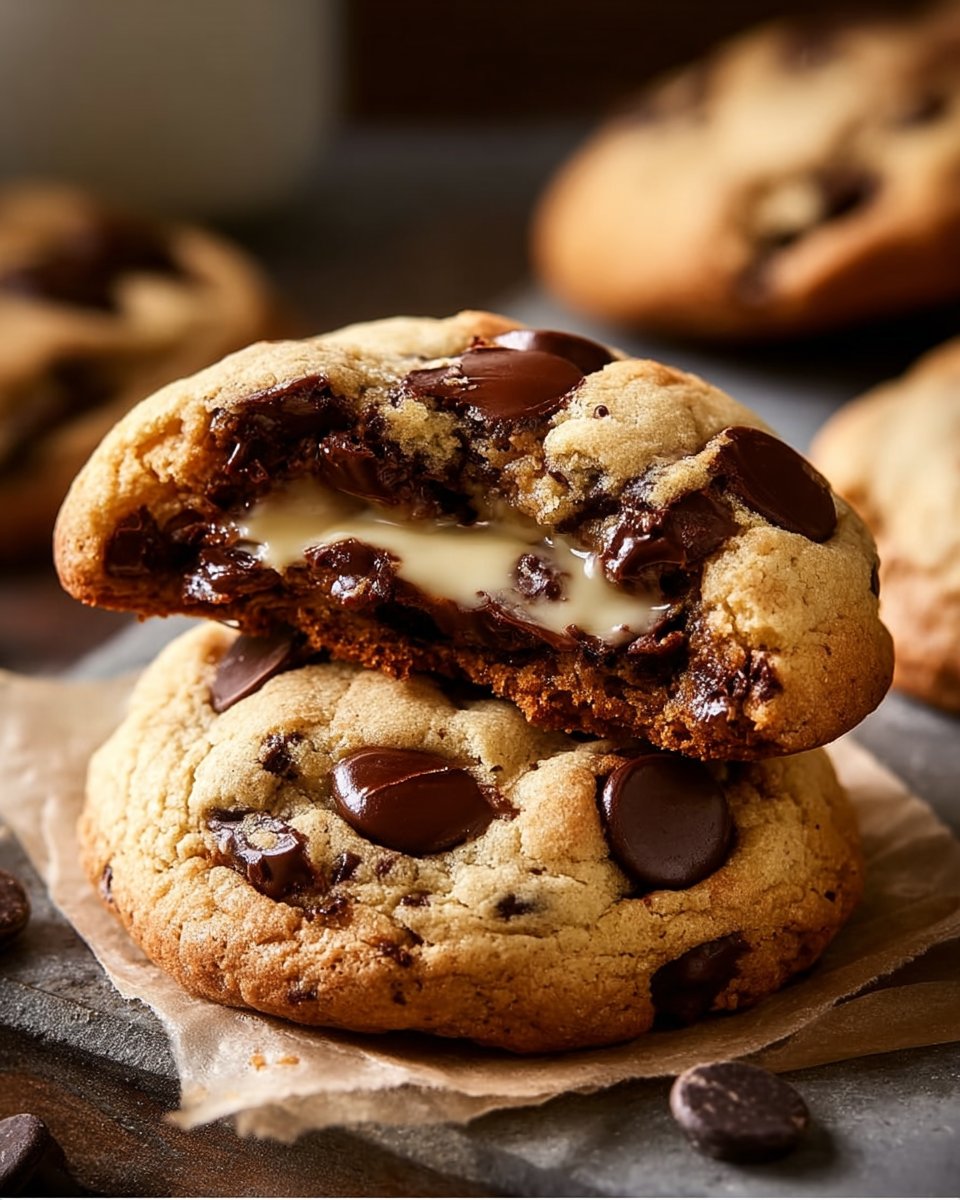 Cheesecake Stuffed Chocolate Chip Cookies