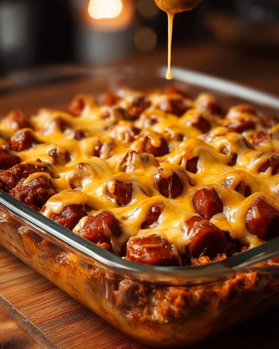 Fully Loaded Classic Chili Cheese Dog Casserole