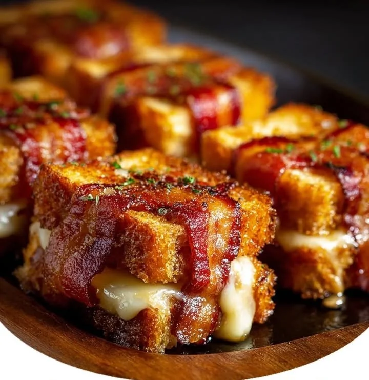 Bacon-Wrapped Grilled Cheese Fingers