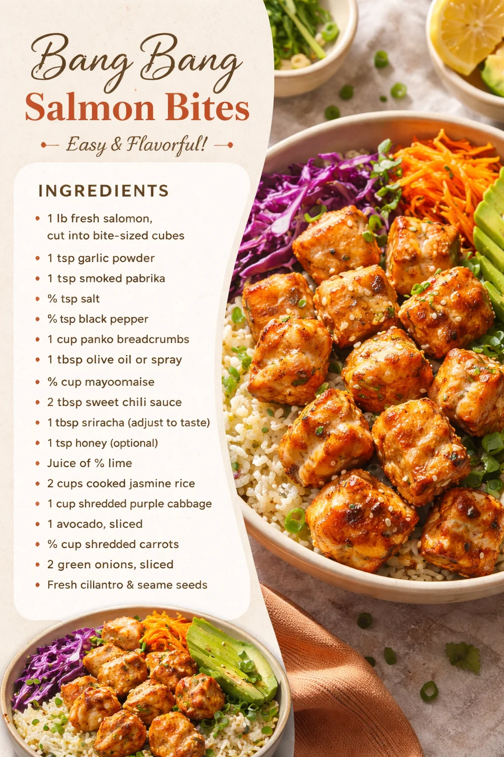 Bang Bang Salmon Bites