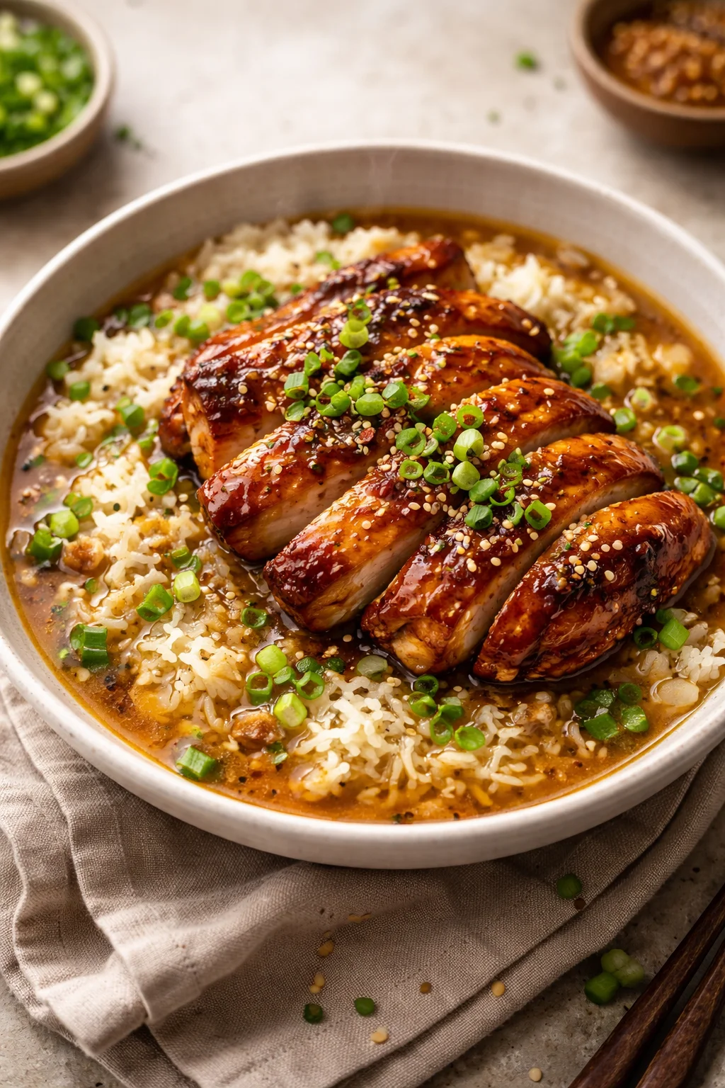 Caramelised Soy Chicken in Garlic Ginger Broth with Rice: An Incredible Comfort Meal