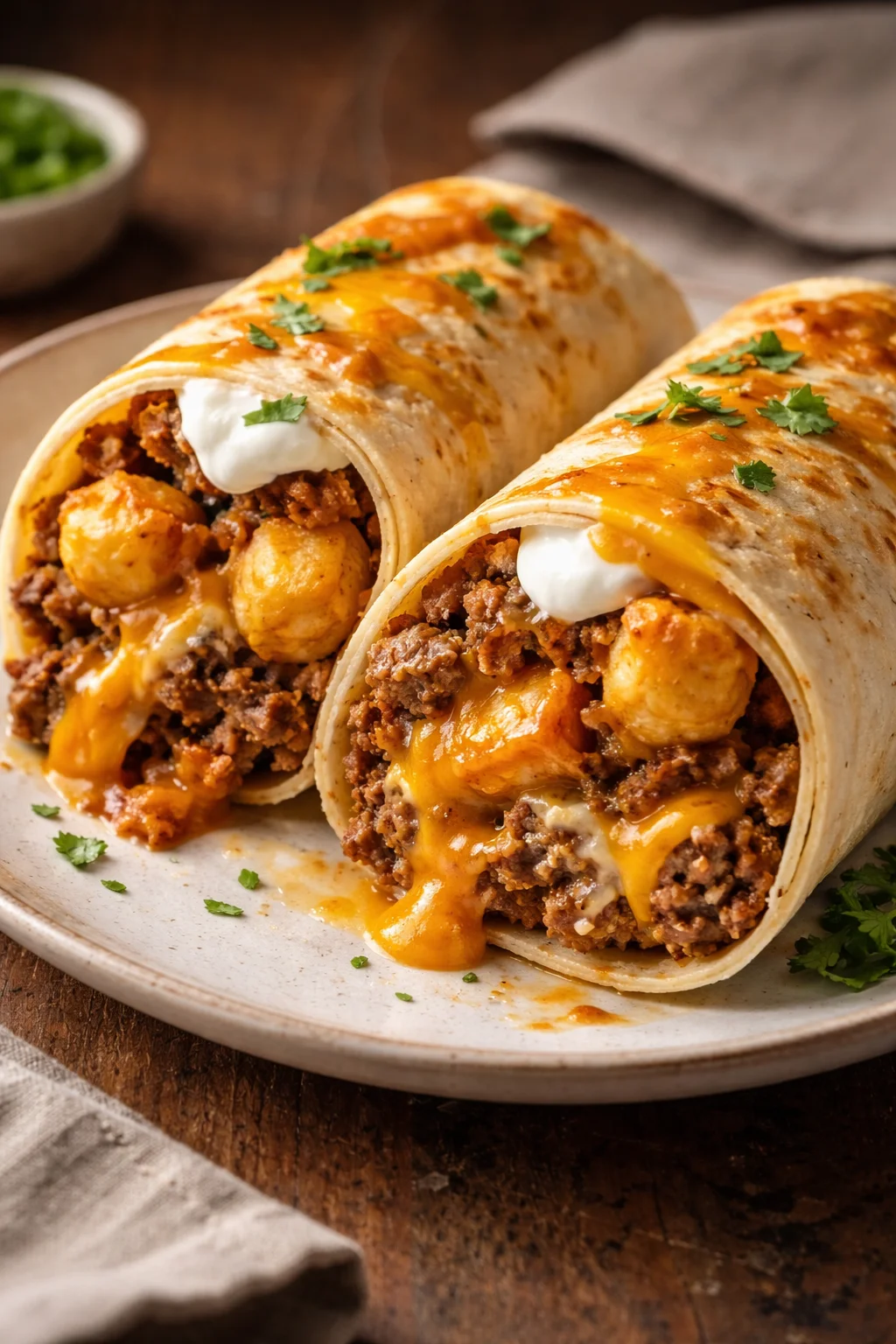 Cheesy Potato Burritos Comfort Meal Recipe