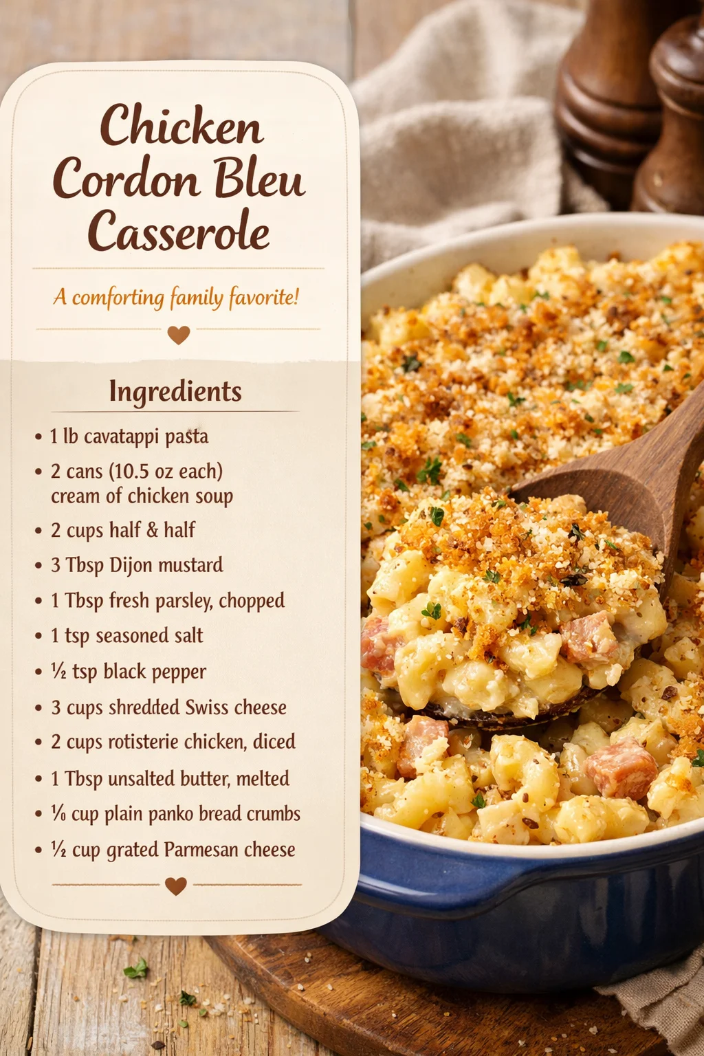 Chicken Cordon Bleu Casserole