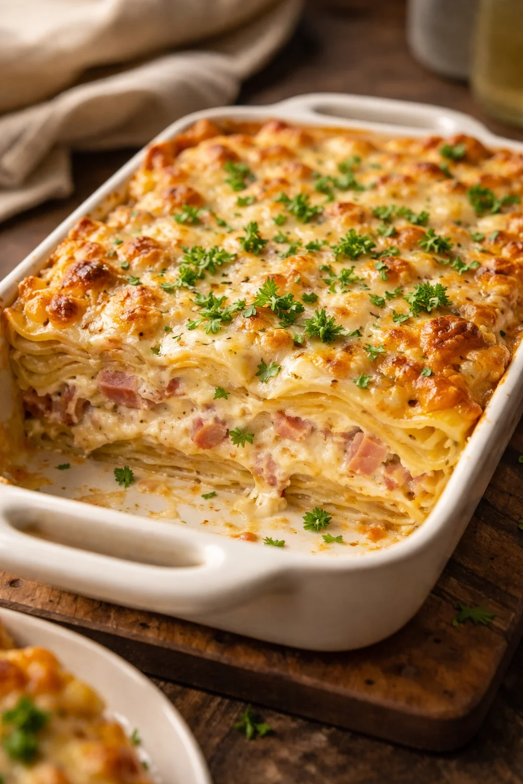 Chicken Cordon Bleu Lasagna