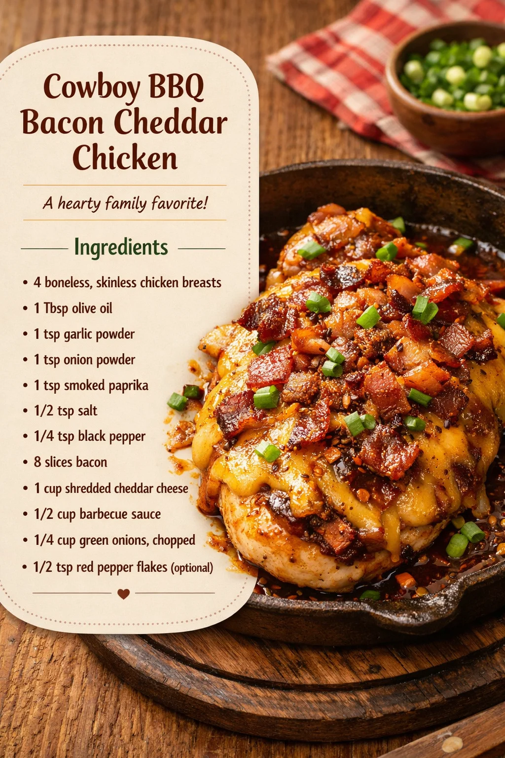 Cowboy BBQ Bacon Cheddar Chicken