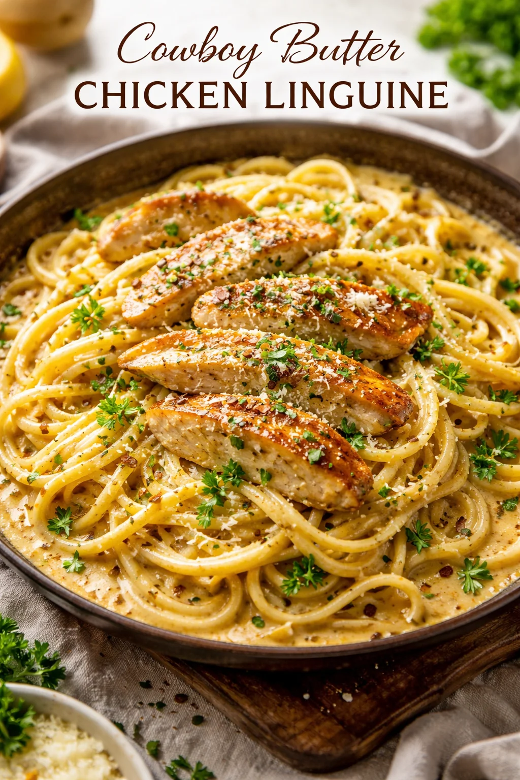 Irresistibly Easy Cowboy Butter Chicken Linguine in 30 Minutes