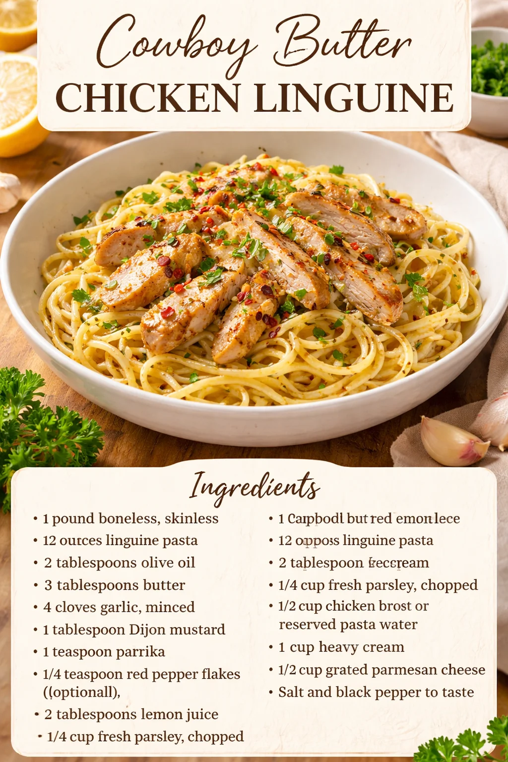 Irresistibly Easy Cowboy Butter Chicken Linguine in 30 Minutes