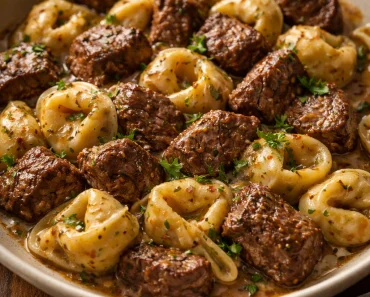 Cracked Garlic Steak Tortellini