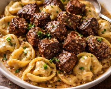 Cracked Garlic Steak Tortellini