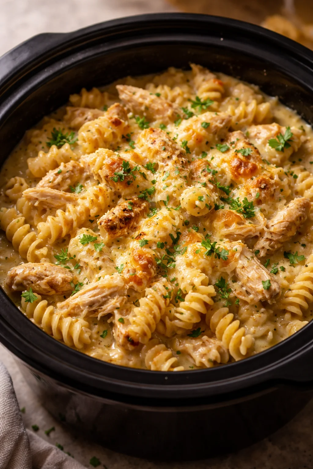 Creamy Chicken Pasta Crockpot