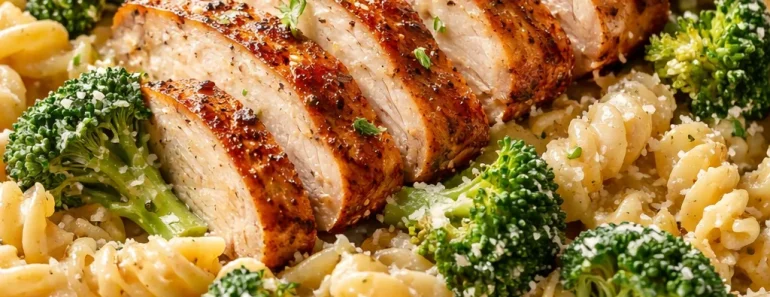 Creamy Rotisserie Chicken Broccoli Pasta