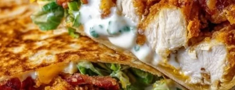 Crispy Bacon Ranch Chicken Wraps