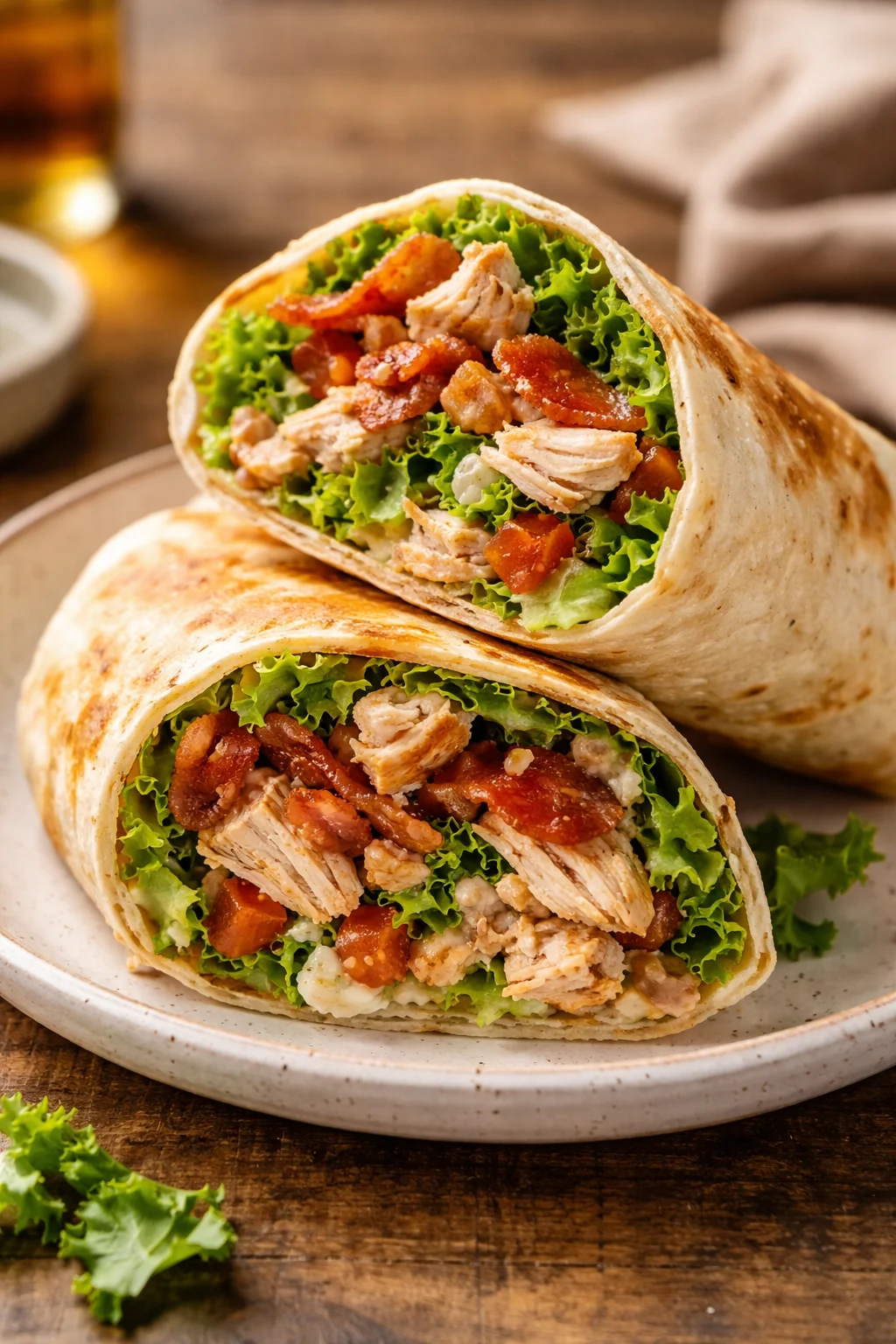 Crispy Bacon Ranch Chicken Wraps