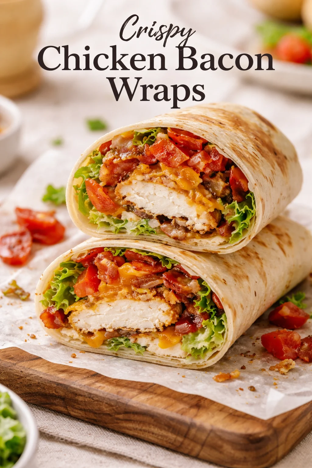 Crispy Chicken Bacon Wraps
