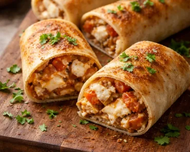 Crunchy Crispy Air Fryer Chicken & Mozzarella Wraps