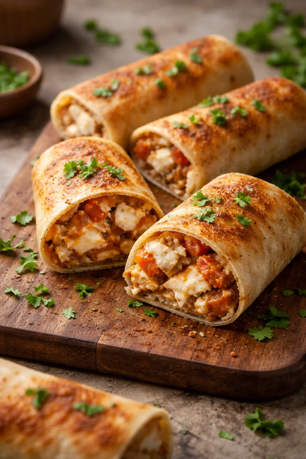 Crunchy Crispy Air Fryer Chicken & Mozzarella Wraps