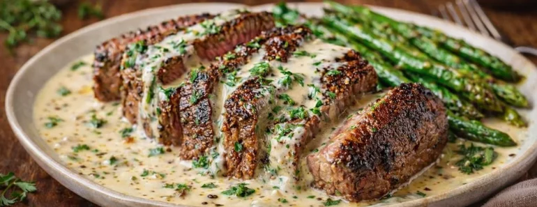 Garlic Butter Steak with Parmesan Cream Sauce Garlic Butter Steak with Parmesan Cream Sauce