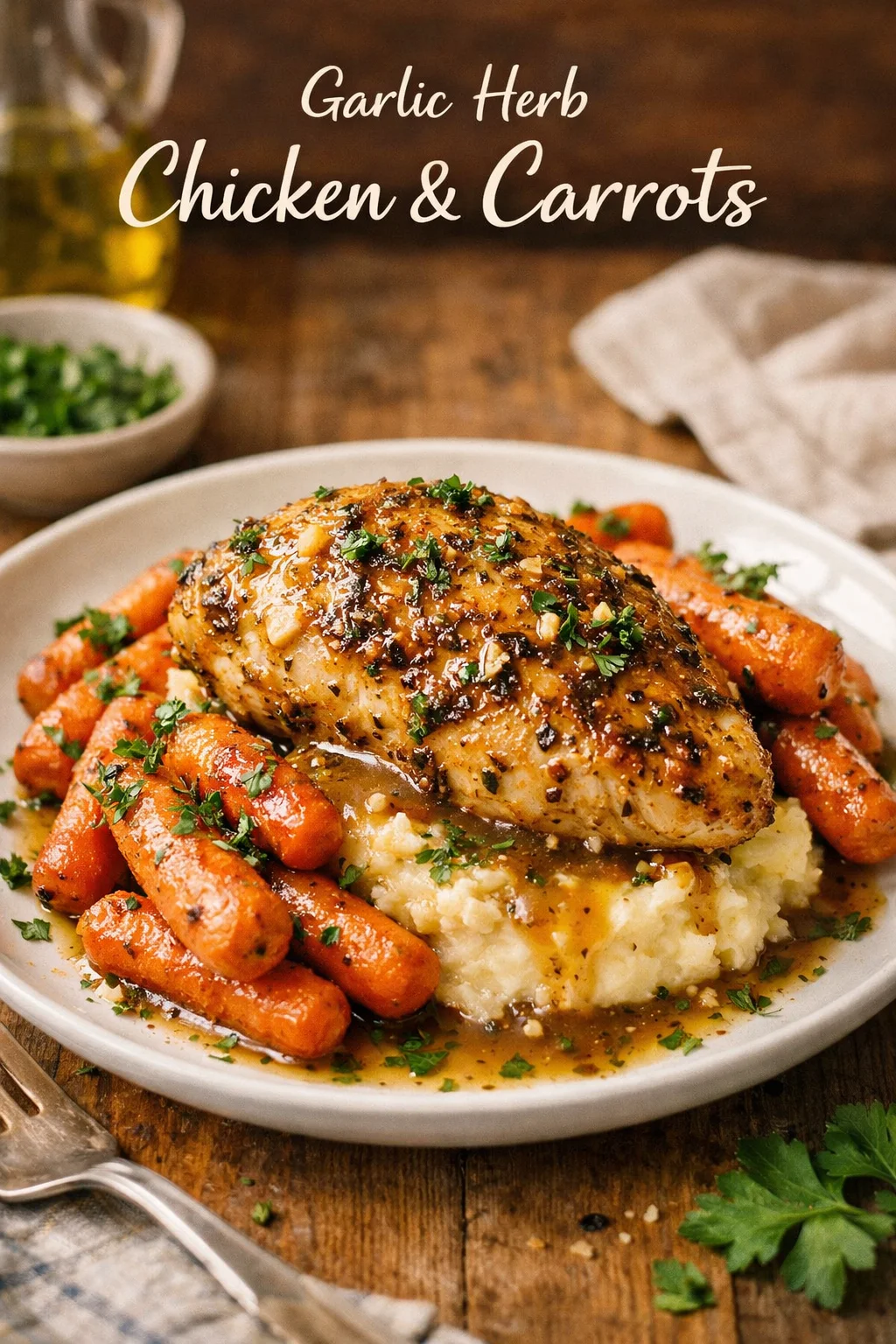 Garlic Herb Chicken & Carrot Plate