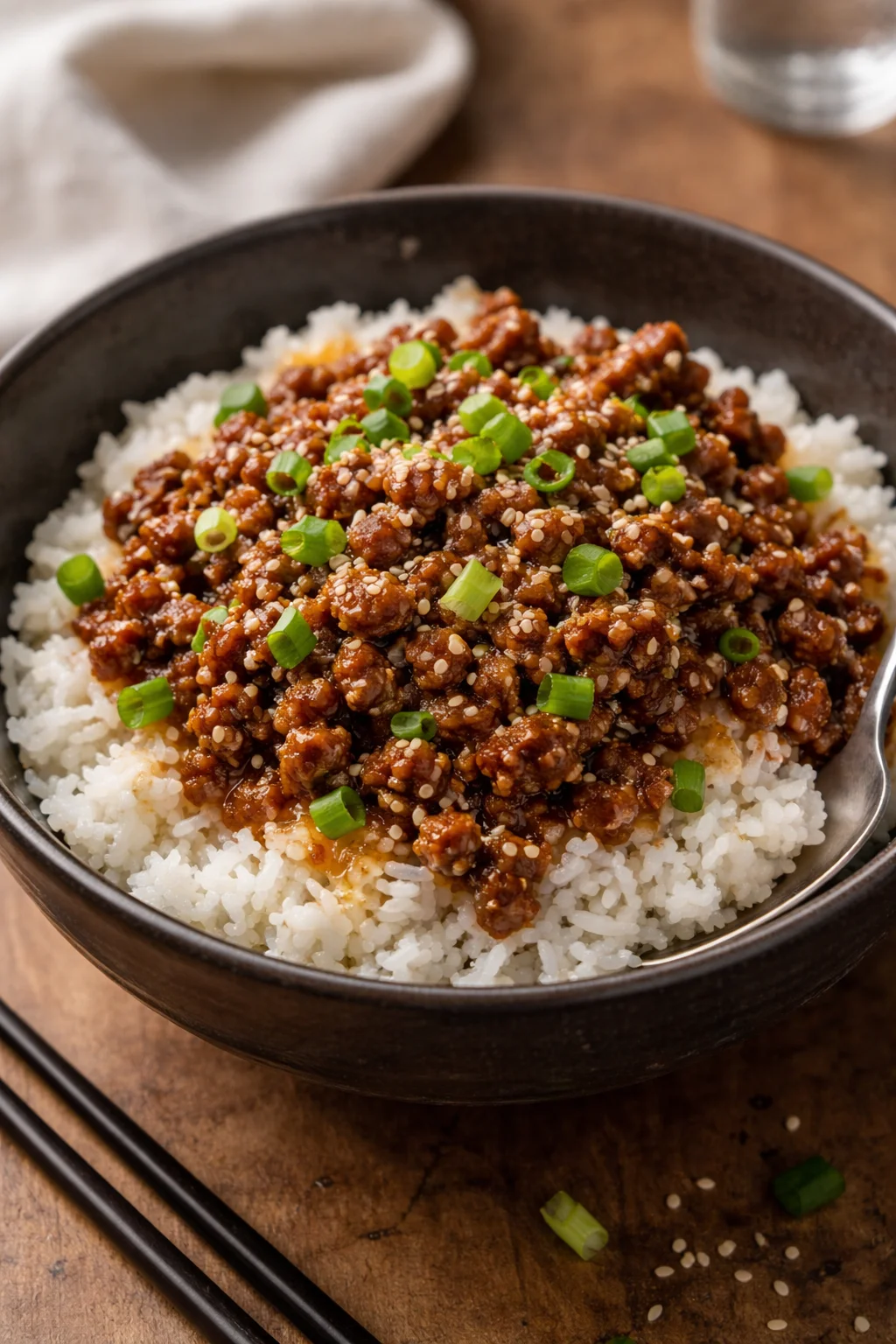 Korean Ground Beef Bowl