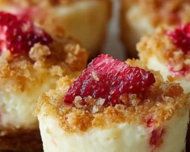 No-Bake Strawberry Crunch Cheesecake Bites