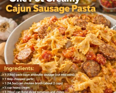One Pot Creamy Cajun Sausage Pasta One Pot Creamy Cajun Sausage Pasta