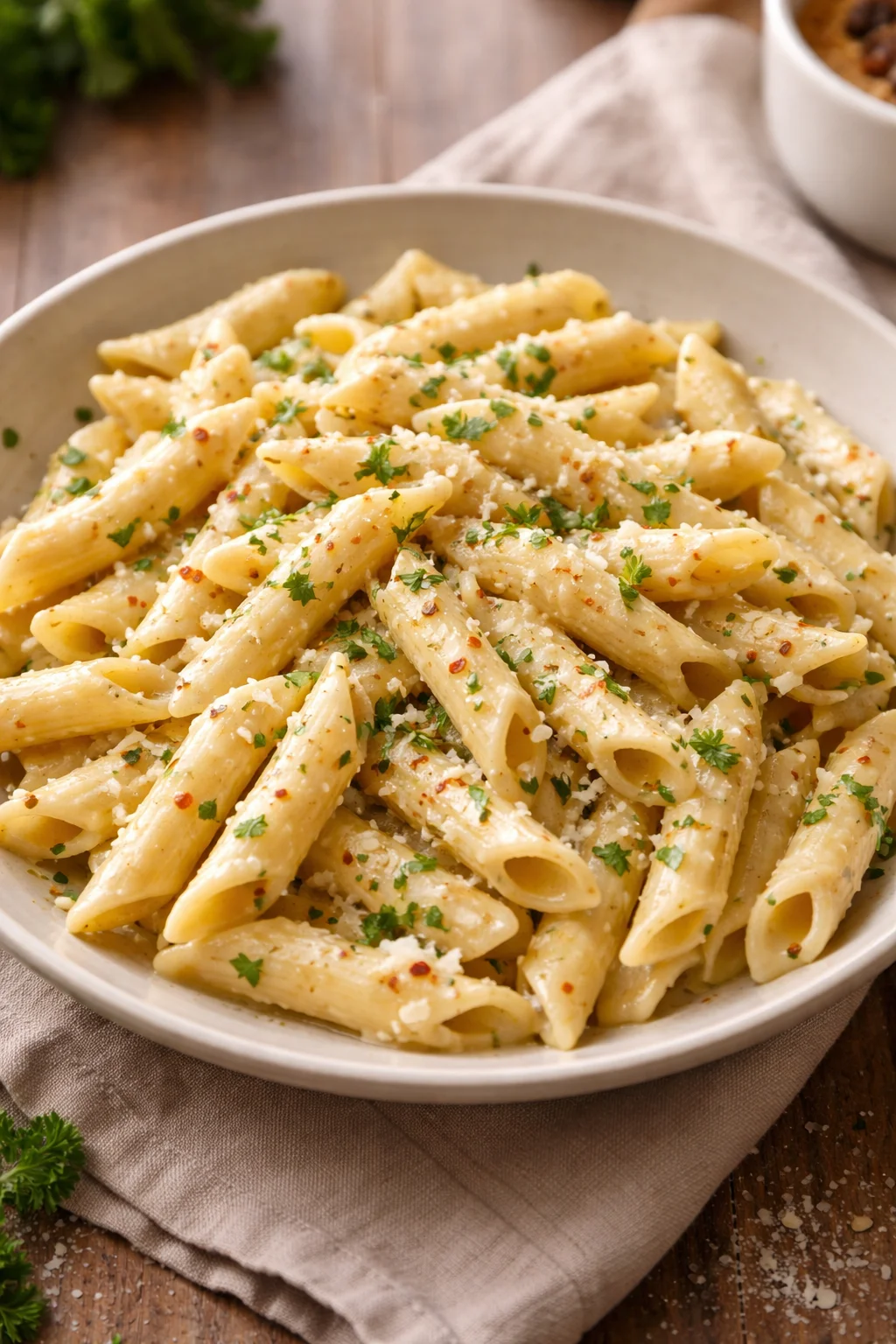 One Pot Creamy Garlic Pasta