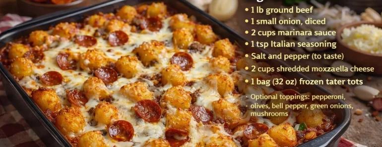 Pizza Tot Casserole