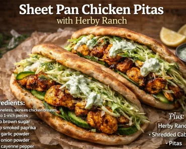 Sheet Pan Chicken Pitas with Herby Ranch