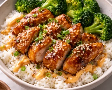 Sticky Chicken Rice Bowls