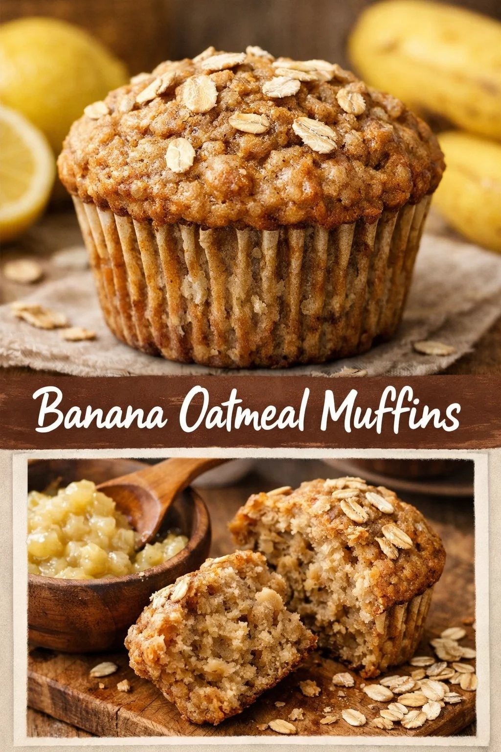 Banana Oatmeal Muffins