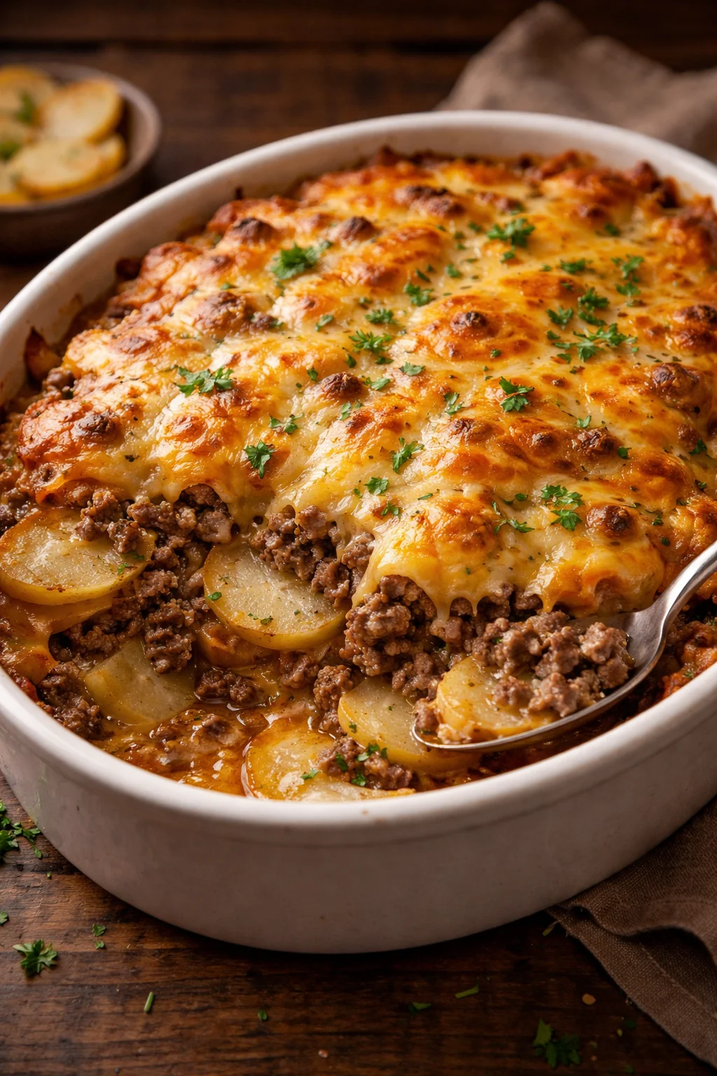 Cheesy Hamburger Potato Casserole