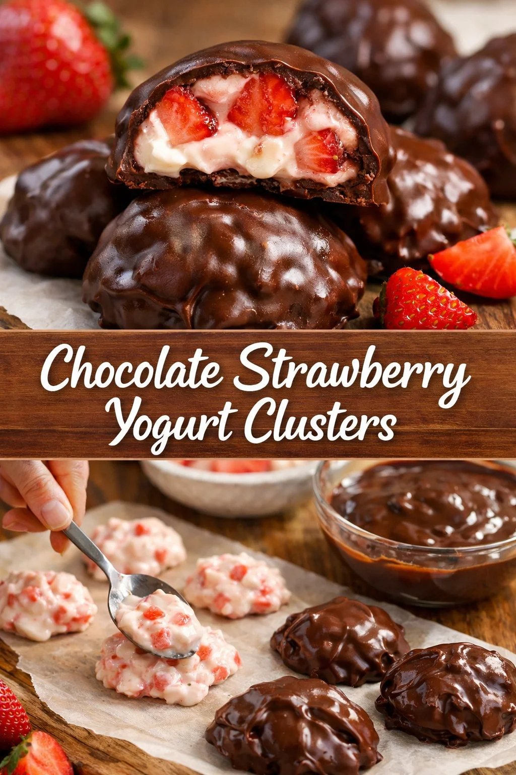 Chocolate Strawberry Yogurt Clusters (Viral Recipe!)