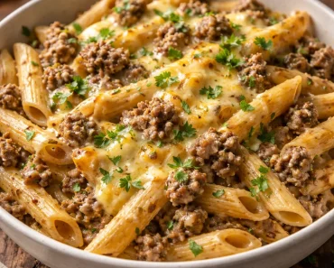 Creamy High Protein Beef Pasta