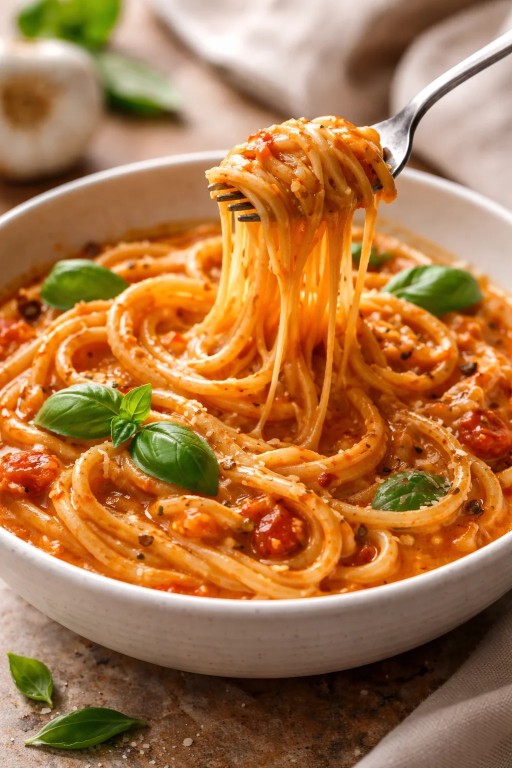 Creamy Tomato Garlic Pasta