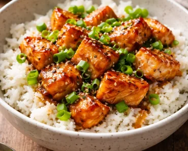 Crispy Salmon and Rice Bowl