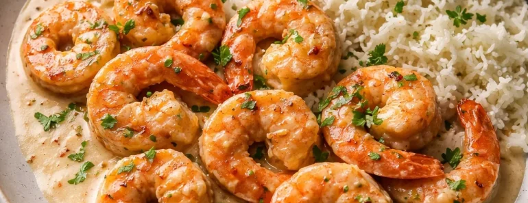 Easy Creamy Garlic Shrimp