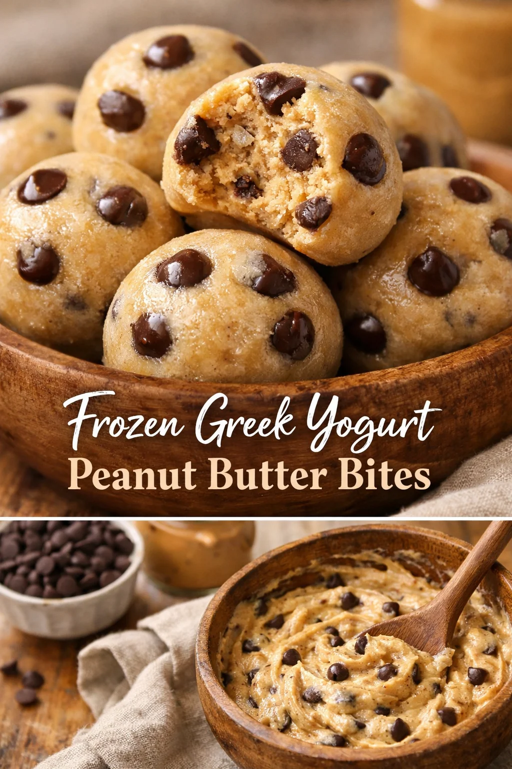Frozen Greek Yogurt Peanut Butter Bites