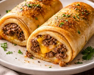Garlic Butter Beef Cheeseburger Rollups