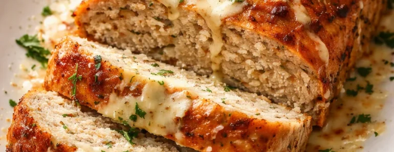 Garlic Parmesan Chicken Meatloaf